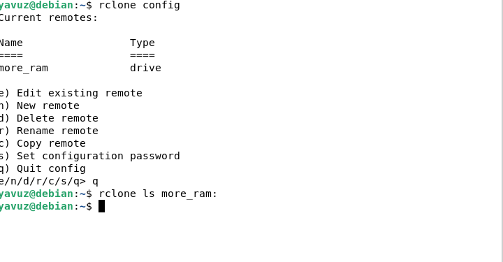 Rclone Remote Configured